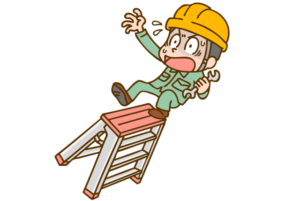 脚立作業イラスト｜無料イラスト・フリー素材なら「イラストAC」